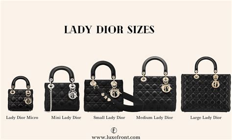 lady diana dior bag size.